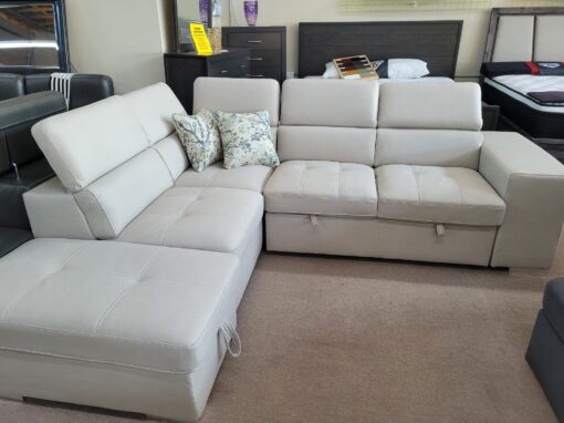 Urban Sleeper Sectional with Storage Ottoman And Storage Stools