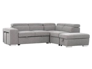 Night & Day Sleeper Sectional with Storage Chaise And Storage Stools