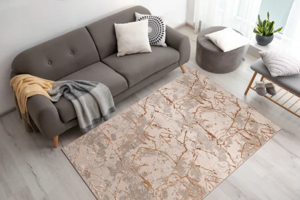 Gold-beige-contemporary-rug