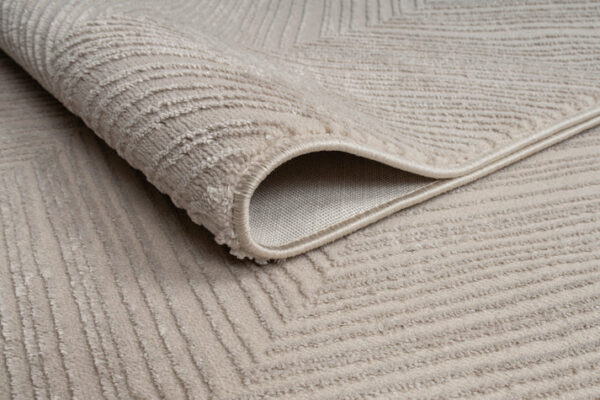 Ivory Beige Contemporary Rug - Image 3