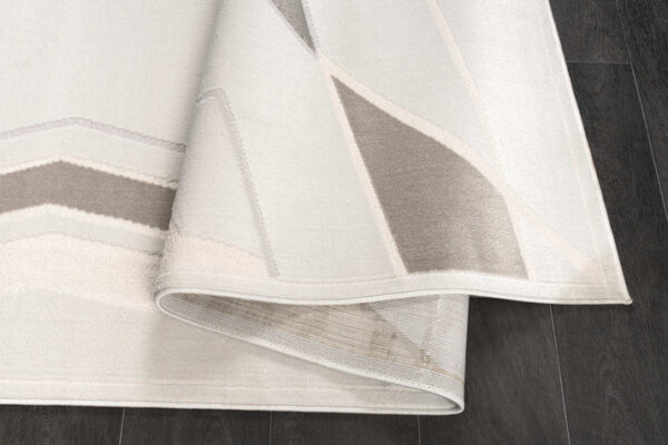 Beige Brown Geometric Contemporary Rug - Image 4
