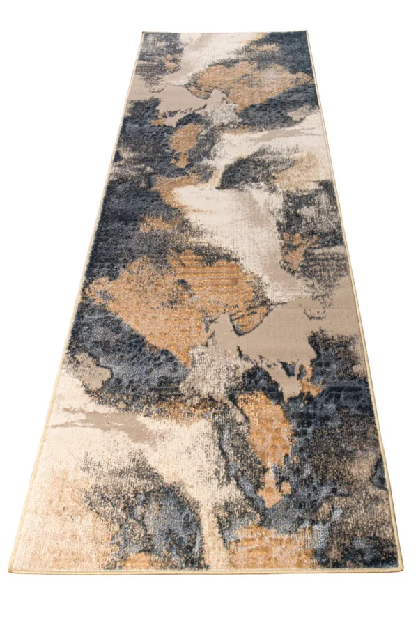 Beige Brown Metalic Contemporary Rug - Image 5