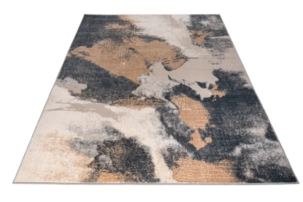 Beige Brown Metalic Contemporary Rug - Image 2