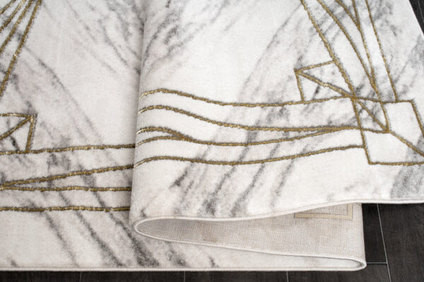 Grey Gold Luxury Contemporary Rug - Image 4
