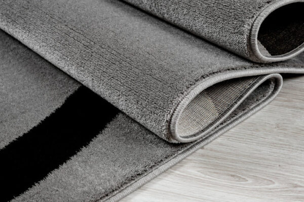 Turkish Light Gray Spirals Contemporary Rug - Image 4