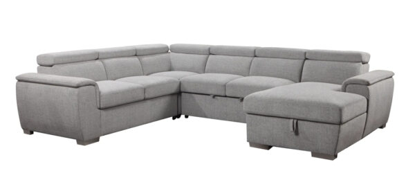 Majesta Bed Sectional With Sleeper & Storage Chaise - Image 2