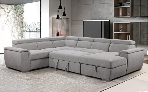 Majesta Bed Sectional With Sleeper & Storage Chaise