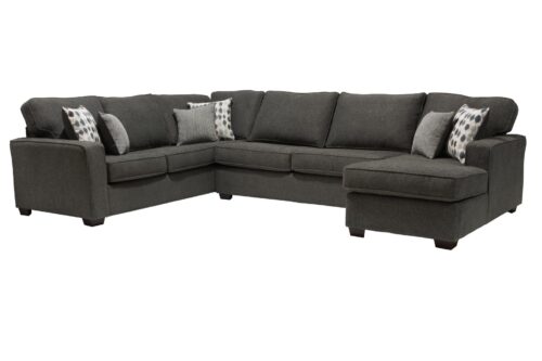 Coppet Smoke Sectional Sofa with Chaise - Image 2